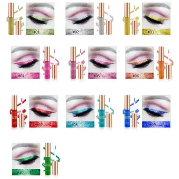 

10 Color Flash Liquid Eyeliner Glitter Waterproof Gold Red Blue White Eyeliner Liquid Eye Liner Pencil Cosmetic Makeup Tool