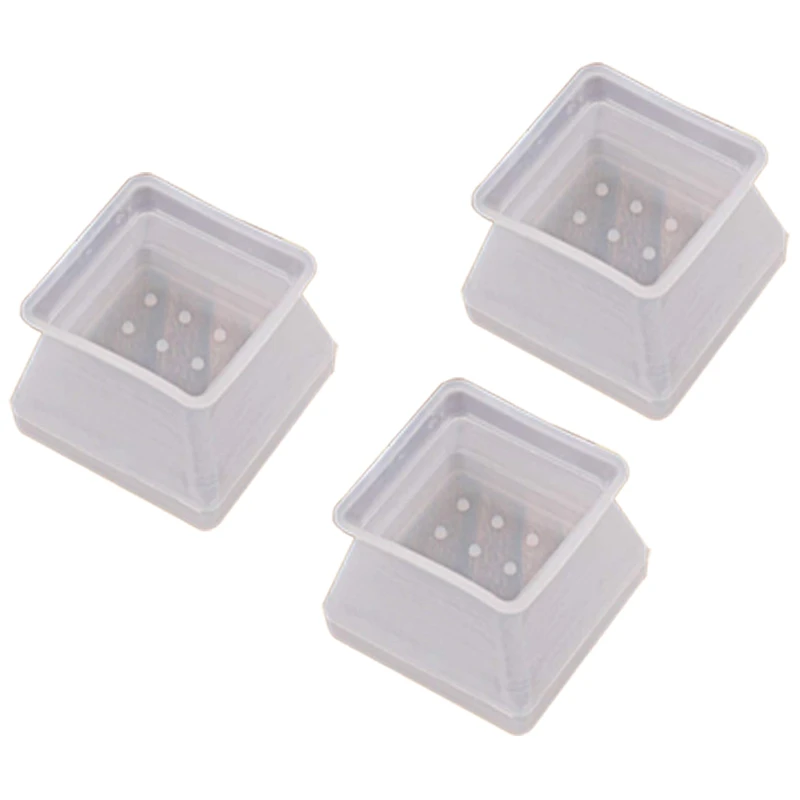 

32Pcs Furniture Silicon Protection Cover - Square Silicone Chair Leg Floor Protectors - Chair Leg Caps Furniture Table Feet Cove