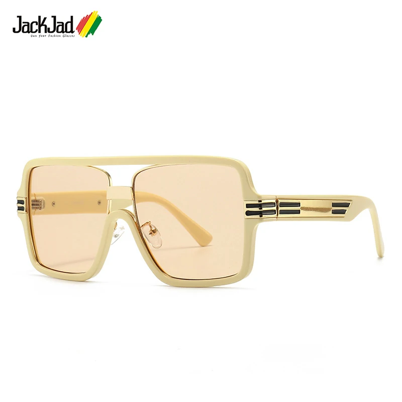 

JackJad 2021 Fashion Cool Unique Square Style Sunglasses Women Vintage Flat Top Brand Design Sun Glasses Oculos De Sol 2408
