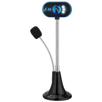 

LED HD Webcam Desktop Computer PC Video Usb With Microphone Night Vision Camera