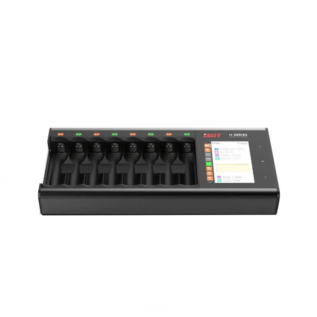 ISDT N8 18W 1.5A 8 слотов AA/AAA батарея быстрое зарядное устройство с ЖК-дисплеем
