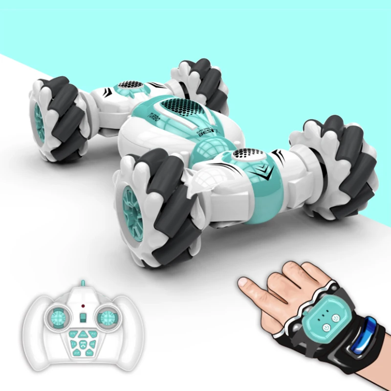 Samll RC Stunt Car Remote Control Watch Gesture Sensor Electric Toy Drift 2.4GHz 4WD Rotation Gift for Kids Boys Birthday | Игрушки и