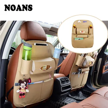 

NOANS 1pcs Car Back Rear Chair Back Multi-function Leather Storage Bag For Fiat 500 Punto Chevrolet Cruze Aveo Peugeot 206 307