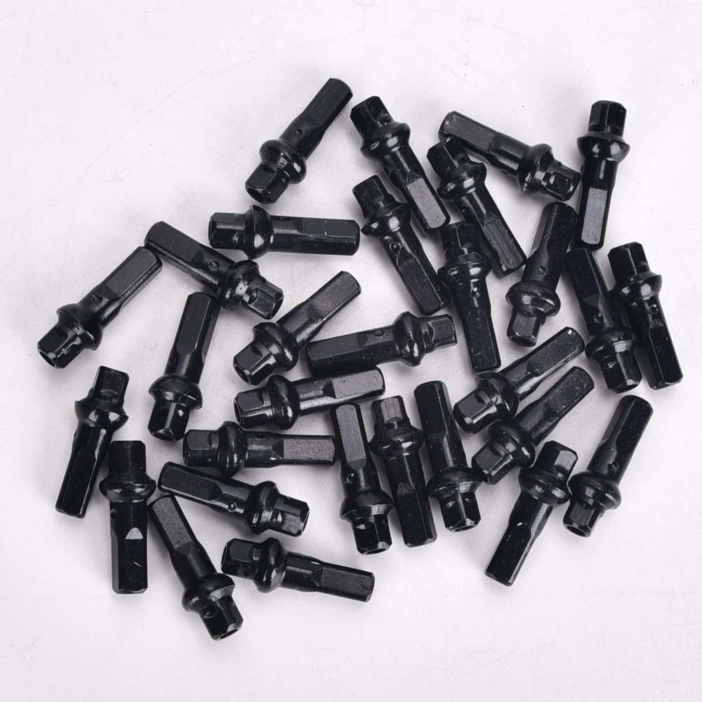 Sapim Double Square Bicycle Spoke Nipple Mtb Road Rim Carbon Alloy 14G 16MM Aluminum Alloy Black
