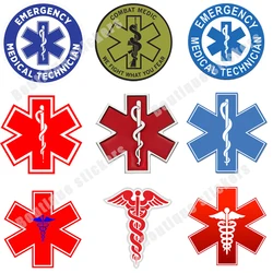 Different Specifications Combat Medic Decals Red Cross Stickers Star of Life Stickers PVC Car Stickers Vinyl Motorcycle Decals