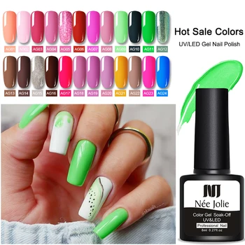 

Nee Jolie New Arrival Gel Varnish Soak Off UV LED Gel Nail Polish Base Coat No Wipe Top Color Gel Polish