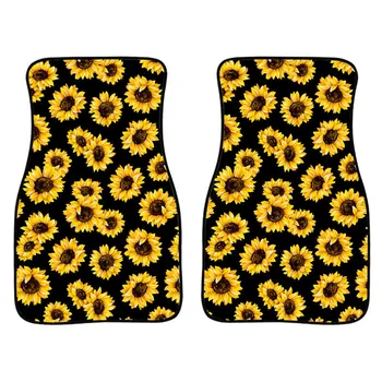 

Floor mat Car floor mat Universal Cushion Four Seasons Daisy Print Pattern automobile Foot mat Waterproof Interior accessories