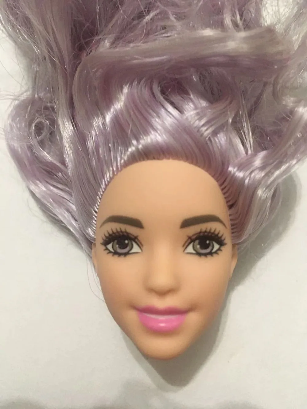 Азия лицо медсестры кукла леди голова черные волосы Хороший макияж кукла голова игрушки части дети игровой дом DIY игрушка принцесса Редкие куклы головы