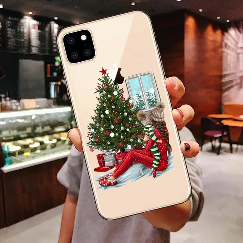 TPU Модный силиконовый чехол для iPhone 6S, 7, 8 Plus, X, XS, Max, XR, Рождественская девочка, ТПУ чехол для iPhone 11 Pro Max - Цвет: TPU