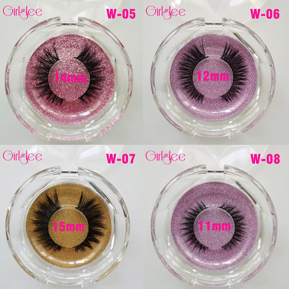 Natural Lashes Short 3D Mink Lashes Makeup 7 W-5-8