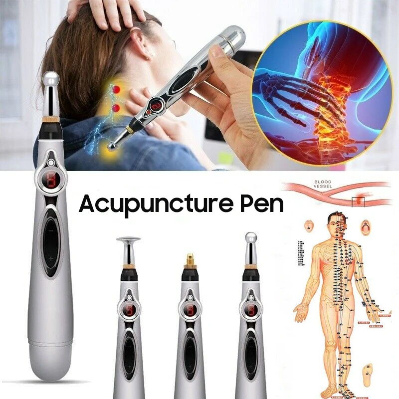 

Electric Acupuncture Pen Magnet Laser Therapy Heal Meridian Energy Pen Body Head Back Neck Leg Massage Relief Pain Handled Tool