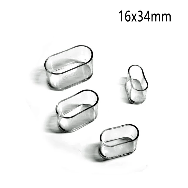 Oval Pipe hole Plug silicone chair leg cap Sock table foot Dust cover anti slip Furniture Leveling Feet Floor Protector Pad10pcs C 16X34MM