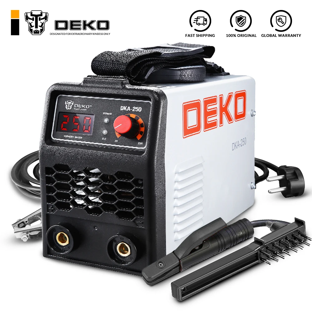 DEKO 220V DKA 250 IGBT инвертора переменного тока дуговой сварочный аппарат MMA для сварки