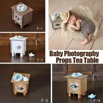 

Newborn Baby Photography Props Tea Table Set Posing Mini Chair Decoration Fotografia Accessories Infantil Shooting Studio Props