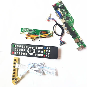 

For LP154WP1-TLA1/TLA2/TLA3 LVDS 1CCFL 30Pin LCD monitor HDMI VGA USB AV keyboard+Remote+Inverter T.V56 drive card board DIY kit