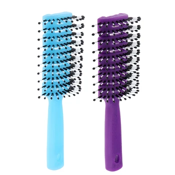 

Purple & Blue Anti-static Vented Hairbrushes for Hair Extensions and Wigs