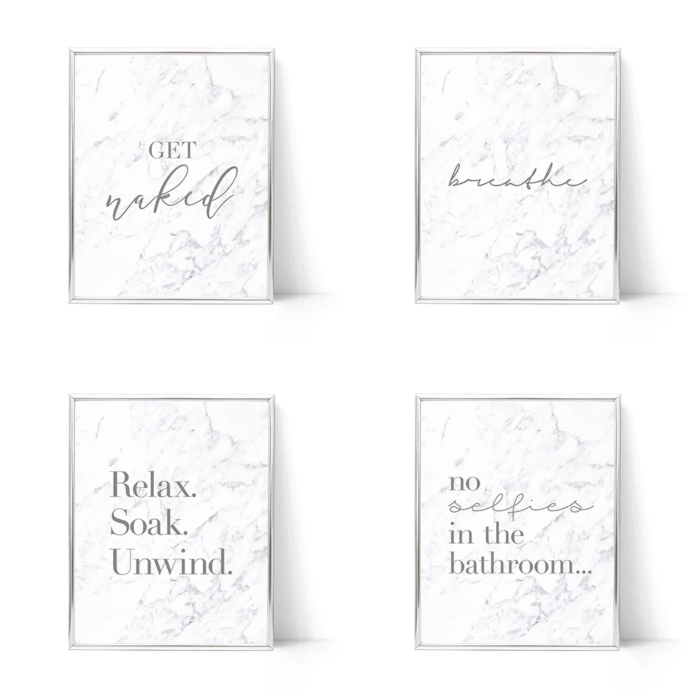 Toilet Wall Art Home Decor Modern Art Poster RELAX SOAX unwind Bathroom