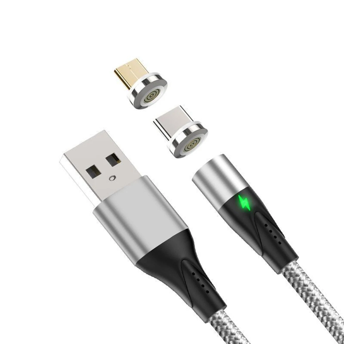 Магнитный USB кабель для передачи данных зарядный шнур 3A кабель для быстрой зарядки светодиодный индикатор USB кабели с разъемом Поддержка синхронизации данных