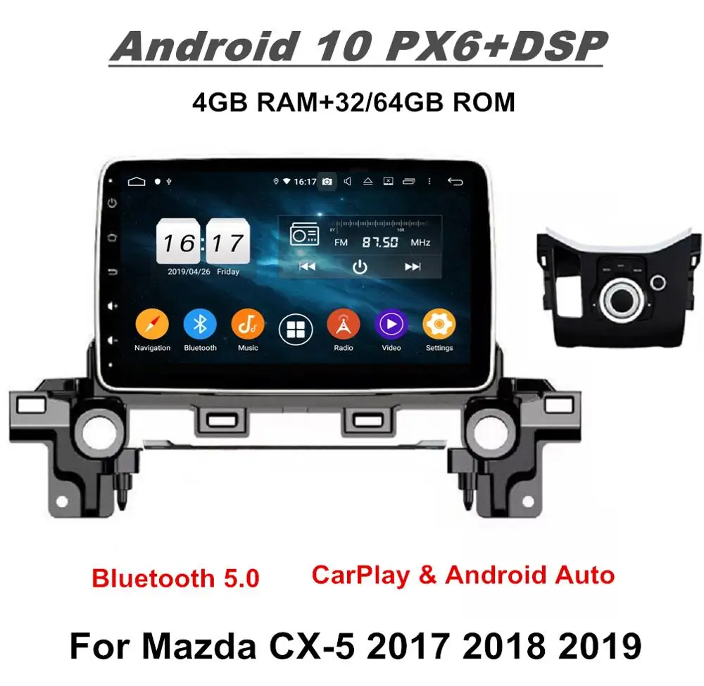 4ギガバイト 64ギガバイトのdsp Px6 9 アンドロイド10車のdvdプレーヤーマツダcx 5 Cx 5 17 18 19カーラジオのgps Bluetooth 5 0 Wifi簡単接続 W Panu