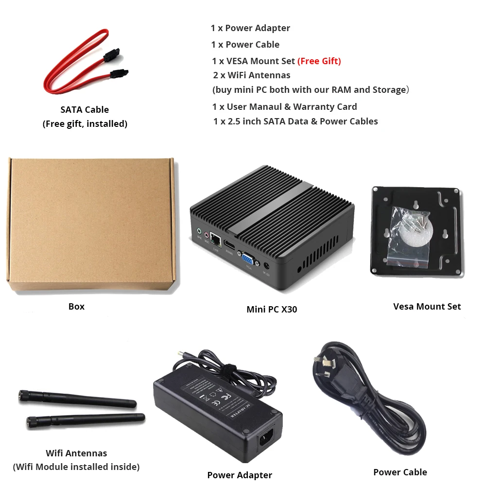XCY Intel мини ПК двухъядерный Windows 10 с Vga Hdmi настольный компьютер j1900 j1800 Minipc Micro Portatil Htpc Безвентиляторный Компьютер