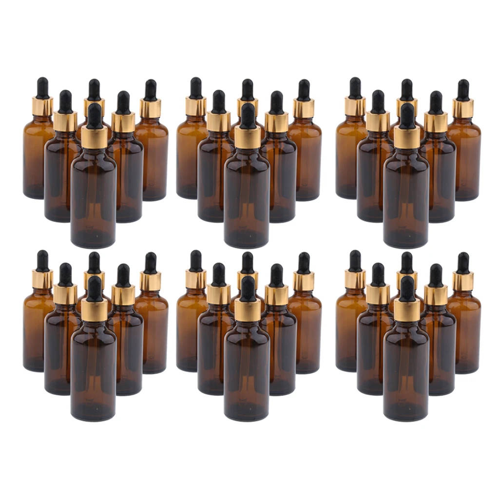 36pcs Glass Bottles with Glass Eye Dropper Dispenser for Essential Oils, Kitchen Tools, Chemistry Lab Chemicals, Perfume