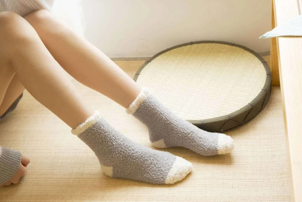 Утепленные женские кашемировые носки; милые плюшевые теплые домашние носки для сна; забавные женские носки; коралловые пушистые теплые носки для ног; Sokken meias