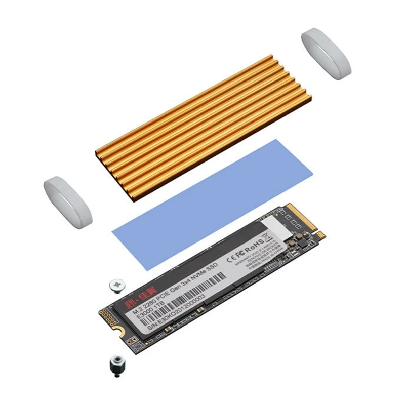 Простой в установке твердотельный жесткий диск радиатор M.2 SSD NVMe Радиатор для