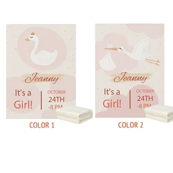 LVYZIHO – couverture personnalisée en molleton, jolie princesse de cygne, couronne dorée, pour bébé fille, 30x40 / 48x60 / 60x80 pouces 