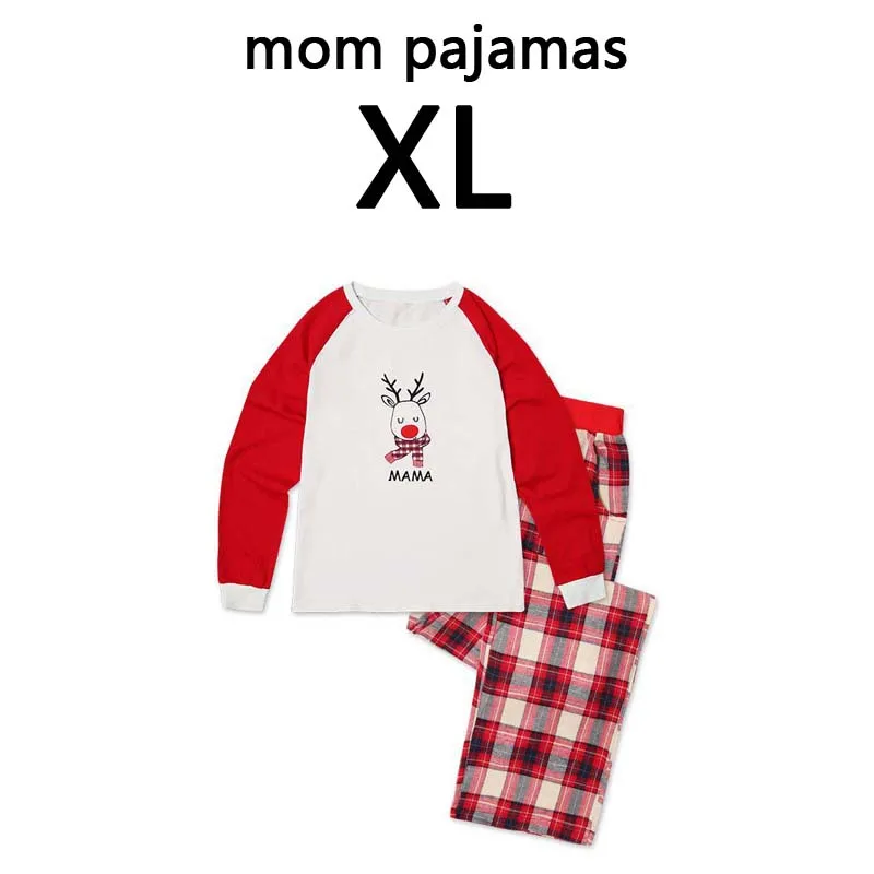 mama XL Новая зимняя одежда Семейные рождественские пижамы одежда в клетку с принтом из мультфильмов одежда для сна «Мама и я» Мужская и женская ночная рубашка для мальчиков - Цвет: mama XL