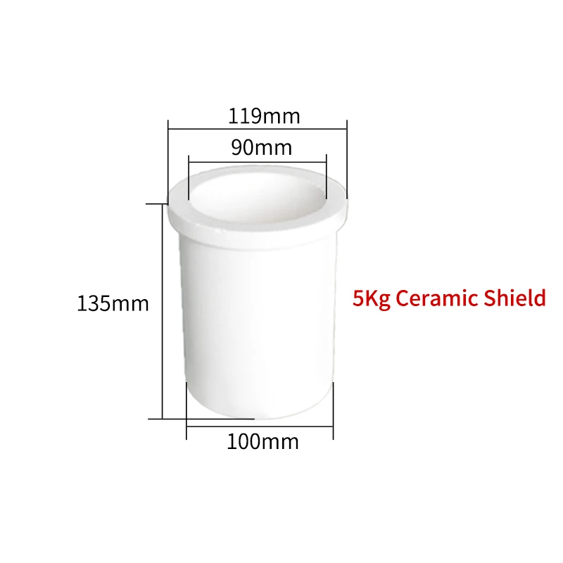 5KG Induction Quartz Melting Crucible Ceramic Outer Shield For Furnace Matching Graphite Crucible Casting Metal Jewelry Smelting high purity graphite crucible metal melting ingot mould for gold silver brass aluminum furnace casting jewelry tools