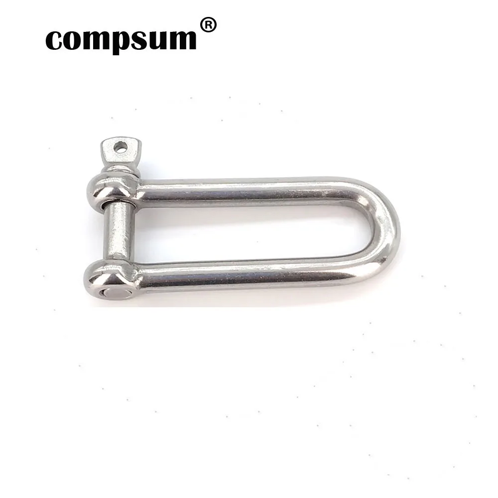 Stainless Steel Shackle T304 Long D shackle Stainless Steel Screw Pin D Shackle Paracord Bracelet Steel Buckle