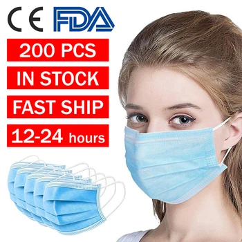 

Dropshipping Disposable Face Mask 3-Ply Protective Non-woven Disposable Elastic Mouth Soft Breathable Hygiene Safety Face Masks