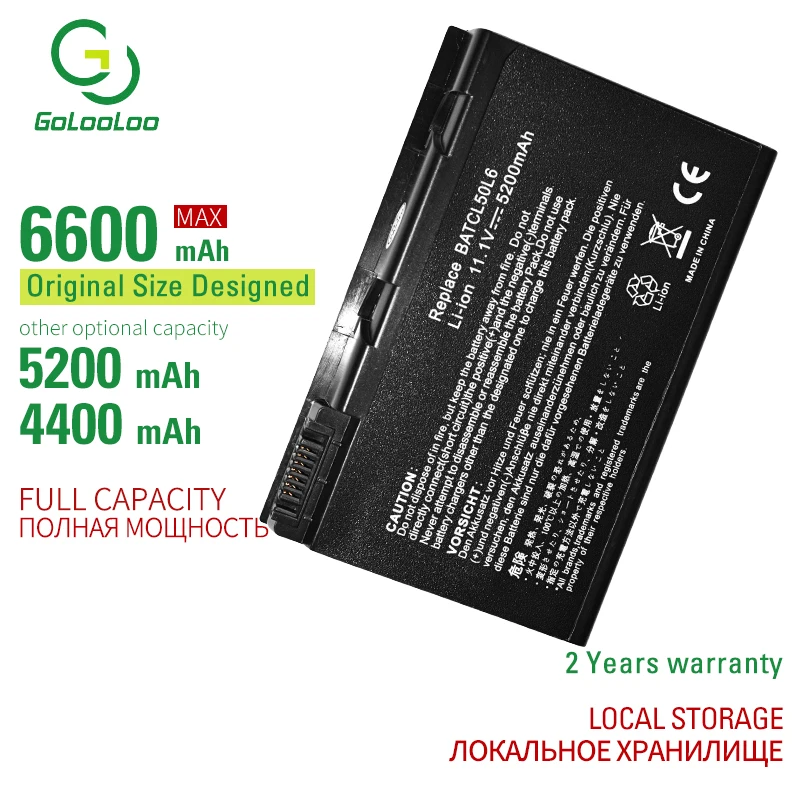 Аккумулятор Golooloo для ноутбука 6 ячеек Acer Aspire 3100 3103 3690 4551 4551G 4738G 5100 5110 5510 5515 5610 5630 5632
