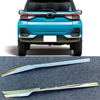 

For Toyota Raize A200 2020 Car Styling ABS Chrome Rear Bumper Molding Strips Cover Trim 2pcs accessories