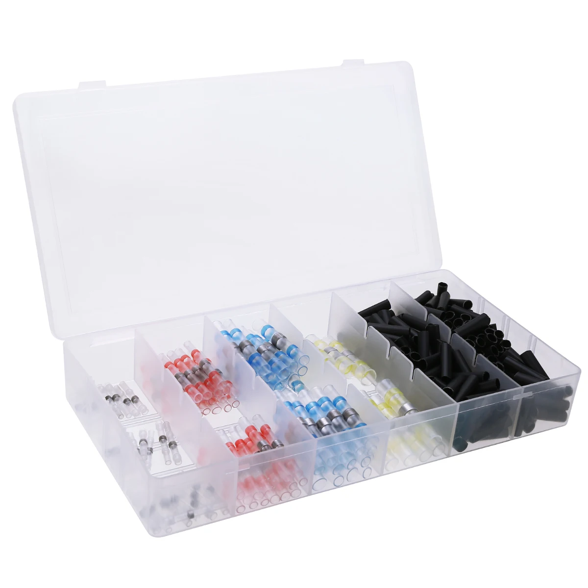 

250pcs Mixed 10-25AWG Solder Sleeve Heat Shrink Butt Wire Splice Connector Terminal for Auto Home Electrical Accessories