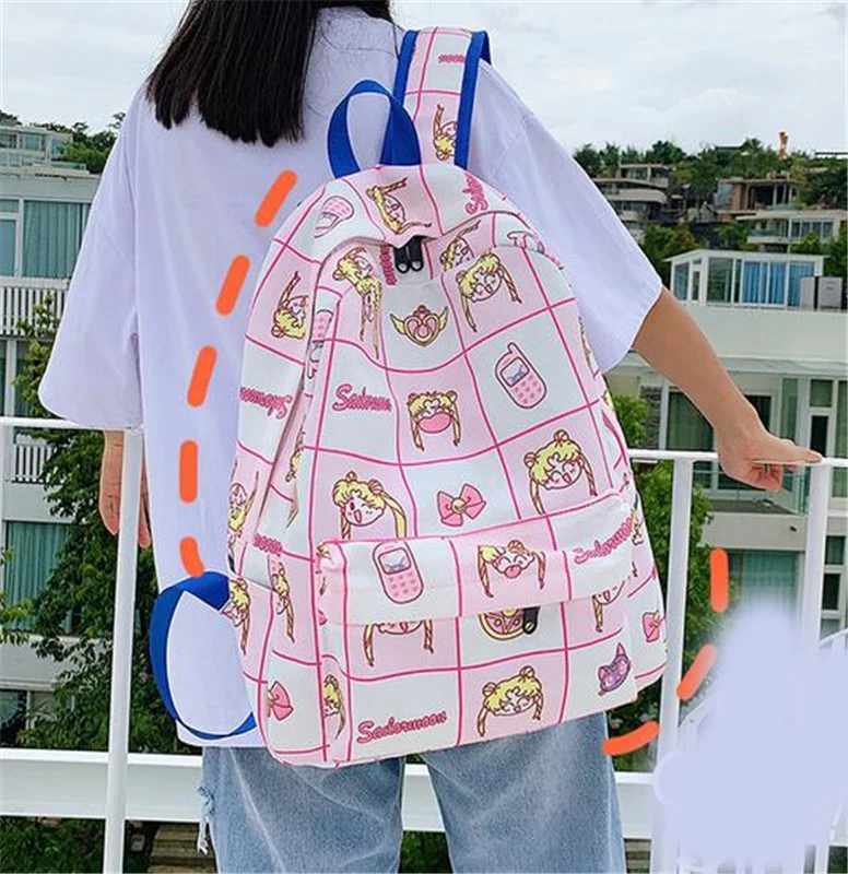 主图-Pink-Anime-Sailor-Moon-Cartoon-Backpack-Student-School-Bag-Satchel-Teenager-Travel-Laptop-Shoulde (1)