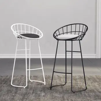

Bar Chair Iron Chair Golden High Stool Nordic Simple Bar Chair Leisure Chair Modern Dining Chair Iron Chair