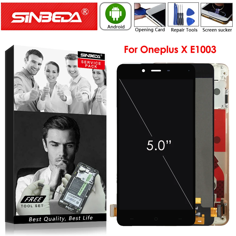 

5.0"AMOLED For Oneplus X LCD Display Touch Screen Digitizer Assembly with Frame For OneplusX E1003 E1001 Display For One Plus X