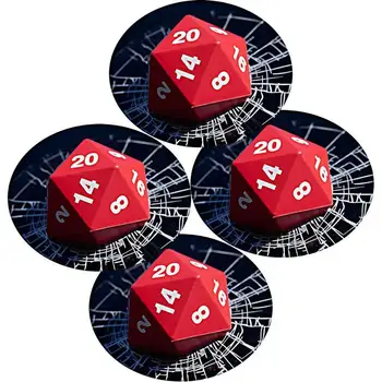 

Funny Strange Dice Hit 3D Dice Decal Car Window Glass Decorative Stickers Set Window, Any Red