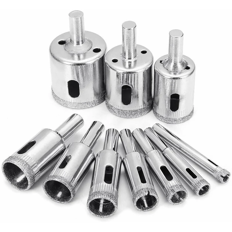 

10pcs/set Diamond Drill Bits Glass Hole Cutter Opener Marble Drill Bit Tool Tile Drill Bits Construction Tools Diameter 6-50 mm