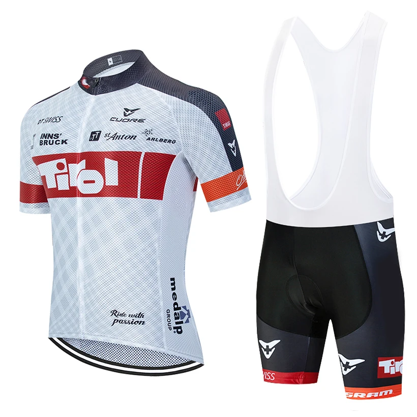 

2020 Team NEW TIROL SRAM cycling jersey 20D bike shorts set MTB Ropa Ciclismo mens short sleeve bicycle shirts Maillot clothing