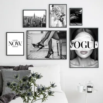 

Wall Art Canvas Painting Paris Angel Girl New York City Black White Nordic Posters And Prints Wall Pictures For Living Room Home