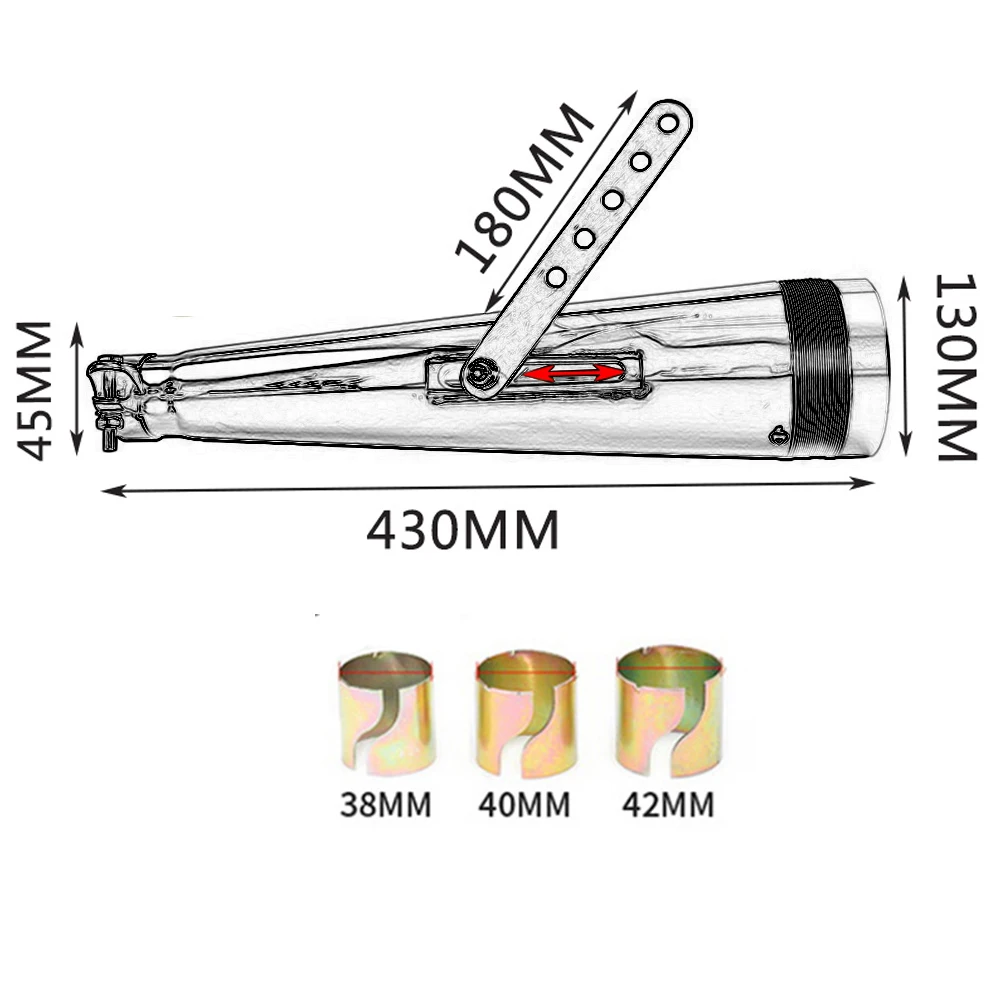 Универсальный мотоцикл кафе гонщик выхлопной трубы глушитель хвост Глушитель Трубы для Harley поплавок для Honda CRF230F CRF150F