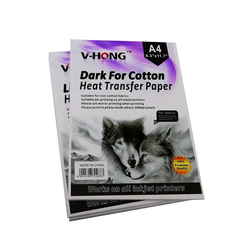Dark Light Cotton T Shirt Sublimation Clothes 10sheets 8 26x11 7inch Inkjet Printer Paper V Hong Heat Transfer Paper Transfer Paper Aliexpress