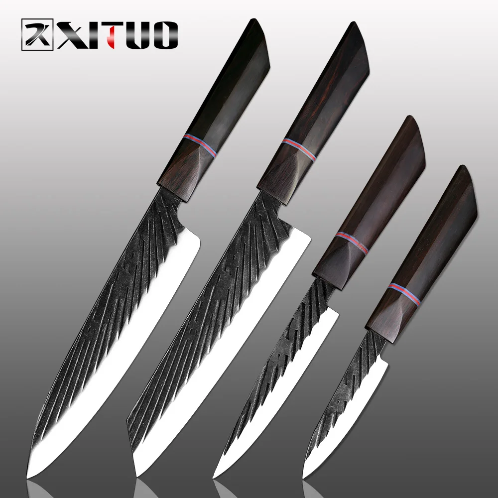 XITUO Chef Knife 440C Steel Handmade Forged Japanese Sharp Meat Cleaver Kiritsuke Santoku Utility Paring Knife Cooking Tools NEW|Kitchen Knives| - AliExpress
