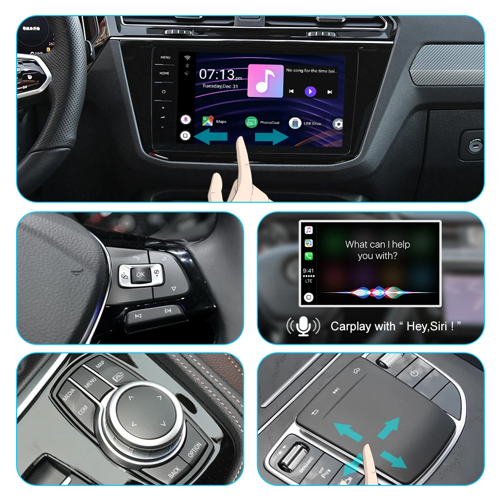 Carplay AI Box 4G 32G Car Multimedia Player Mirrlor Link For Lexus VW Mercedes Benz Audi Volvo Android System Easy Connect WIFI