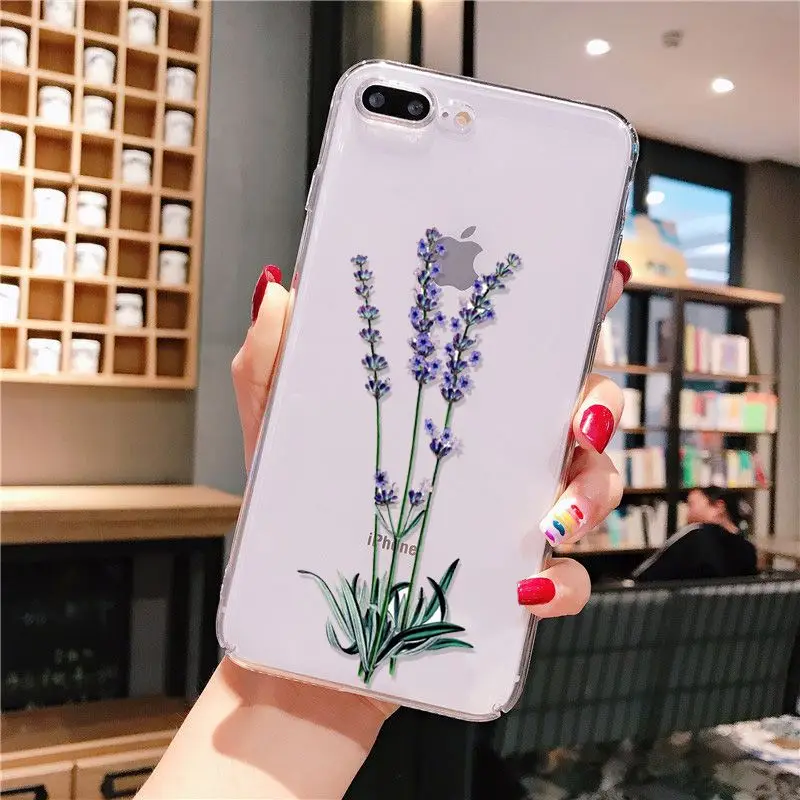Yinuoda простой чехол с лавандовыми фиолетовыми цветами для телефона iPhone 8 7 6 6S Plus X XS