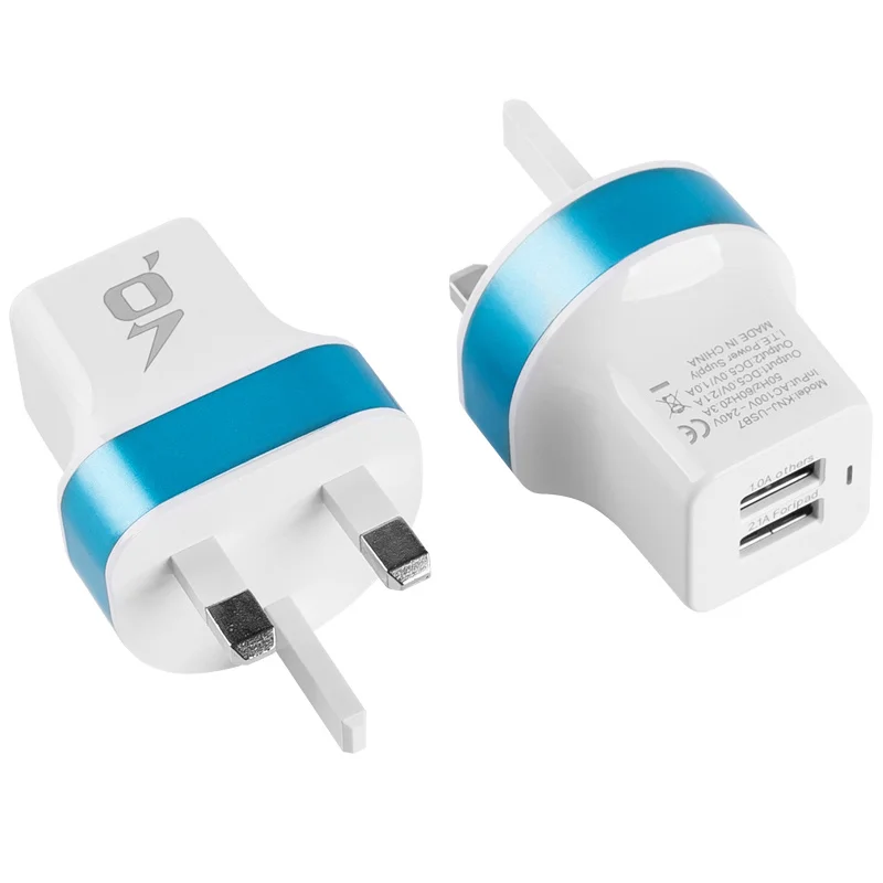 Великобритания Мульти USB настенное зарядное устройство портативное 2 порта зарядное устройство кирпич путешествия штекер куб телефон зарядка iPhone X/8 Plus/8 iPad samsung Galaxy