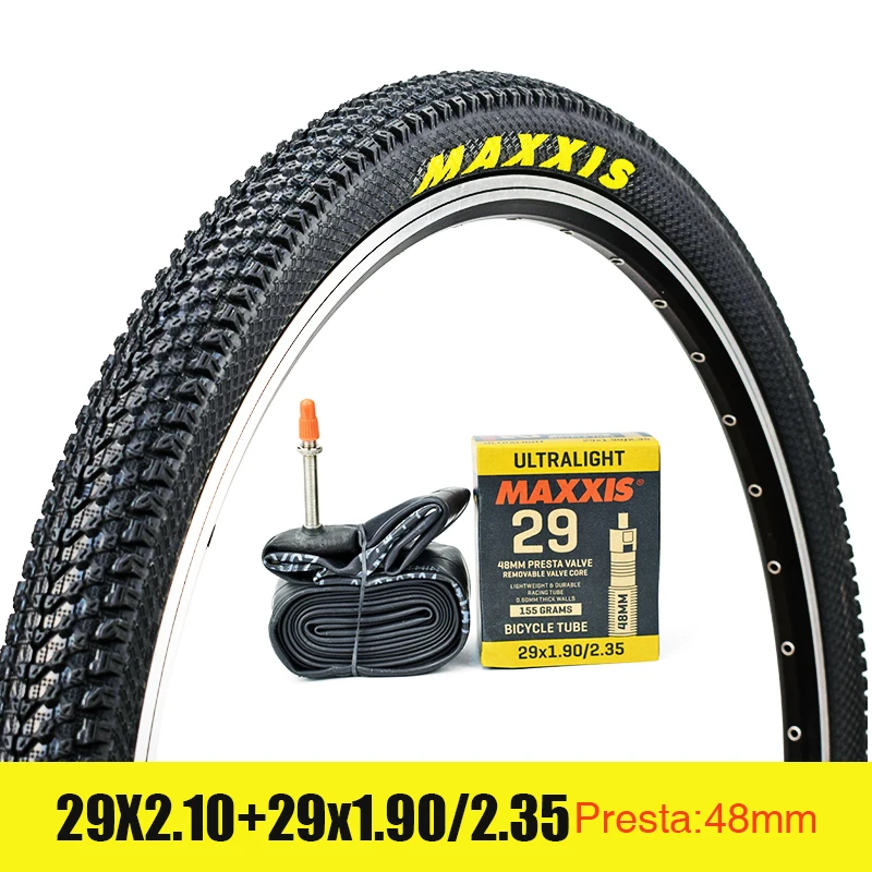 MAXXIS PACE MTB шины для велосипеда 26 2,1 27,5*1,95 26 1,95 29 2,1 60TPI+ внутренняя шина для велосипеда AV FV Камера комплект шин велосипедные шины для велосипеда - Цвет: 29 2.1 presta 48mm