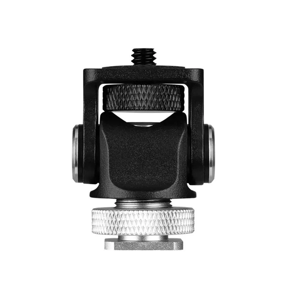 Monitor Holder Mount On Camera Pan 360 Degree Tilt 180 Degree With Cold Shoe Mount And 1/4'' Tripod Head monitor mount adapter,camera pan tilt head